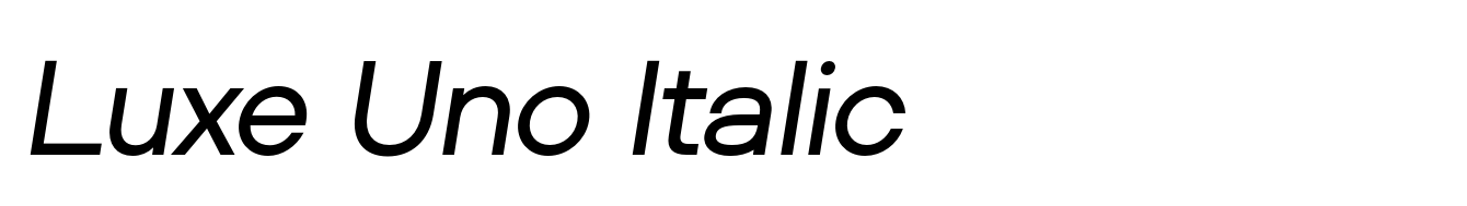 Luxe Uno Italic
